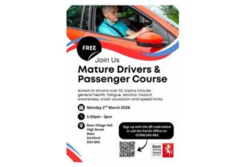 KCC Road Safety - Mature Drivers & Passenger Course : Monday 02 March 13:30