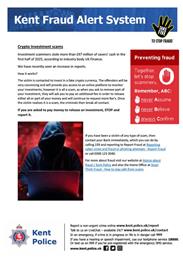 KENT POLICE - LATEST KENT FRAUD ALERTS