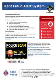 FRAUD ALERT - Police impersonation scam